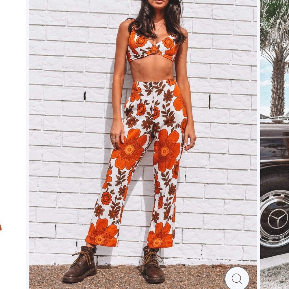 Her Pony “Here comes the sun” linen pants - BRAND NEW!!